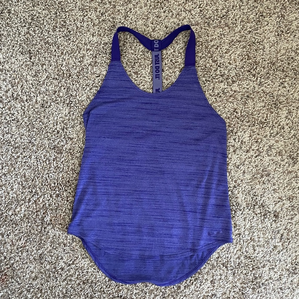 EUC Nike Dri-FIT Elastika Small Heather Purple Racerback Tank Top